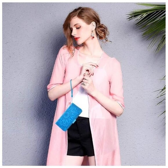 Samsung Galaxy M31s Phone Case with Tempered Glass Screen Protector and Flower L - Picture 7 of 8